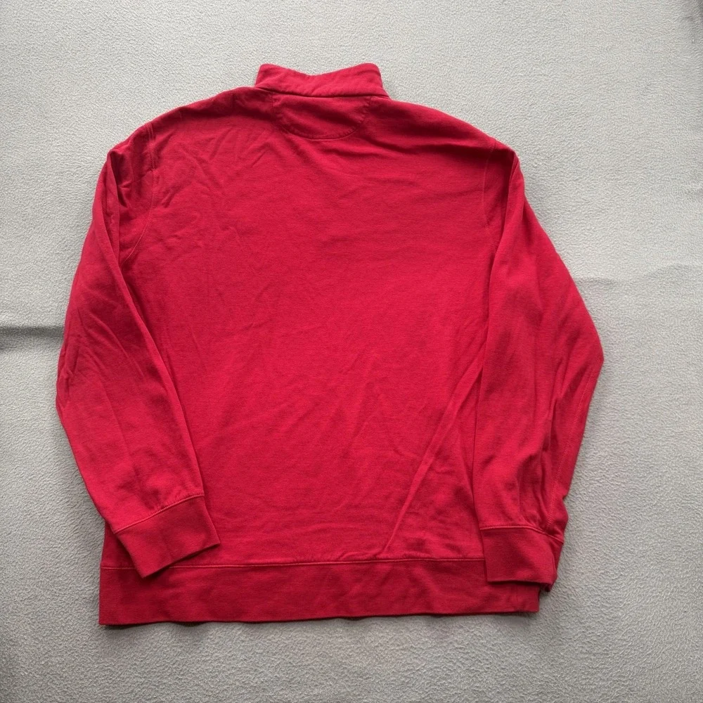 Polo Ralph Lauren Sweater Mens XL Red Quarter Zip Mock Neck‎ Pullover Pony Logo